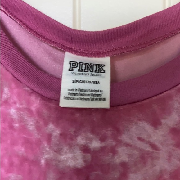 PINK Crushed Velvet Top - Picture 3 of 4